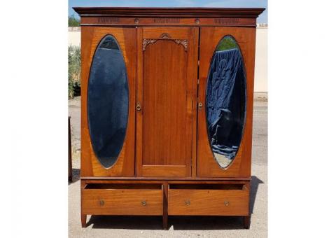 Antique? Gentlemen's Wardrobe Armoire Dresser Stunning Ornate